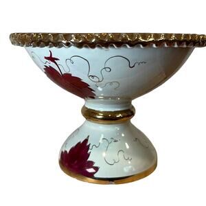 Beautiful vintage Italian  porcelain bowl/dish - hand painted signed (Italy)